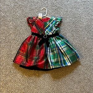 Red and Green Dress for girls, 2T (perfect for Christmas)